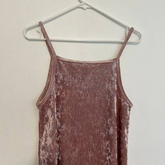 ALLISON JOY EVEREVE Cori Velvet Tank Blush Light Pink Velour Sleeveless Preppy M - Picture 11 of 12